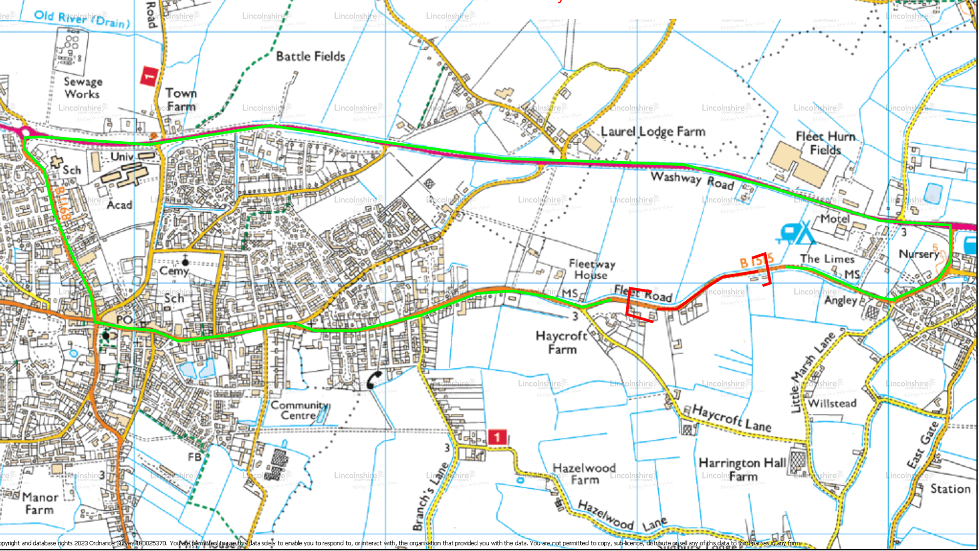 The diversion route for the B1515