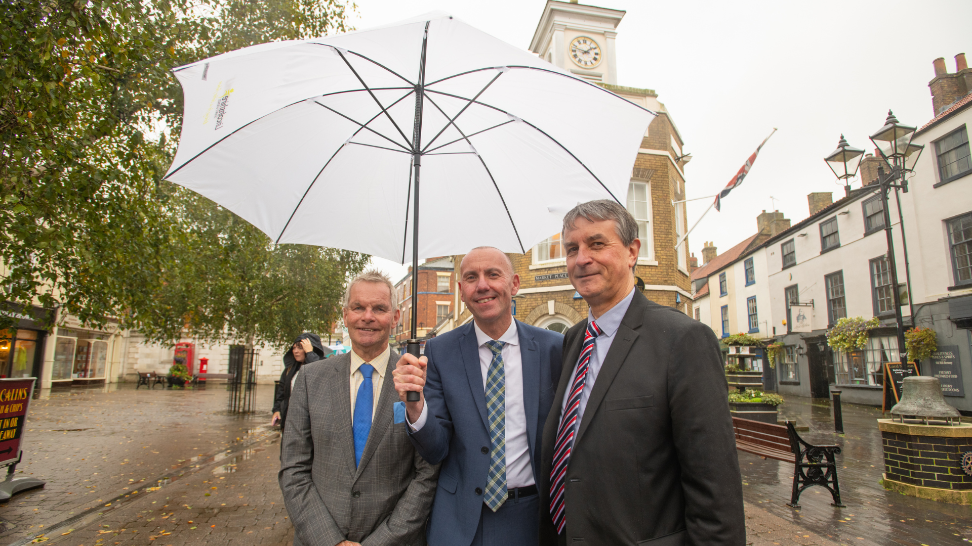 All three council leaders at the devolution announcement