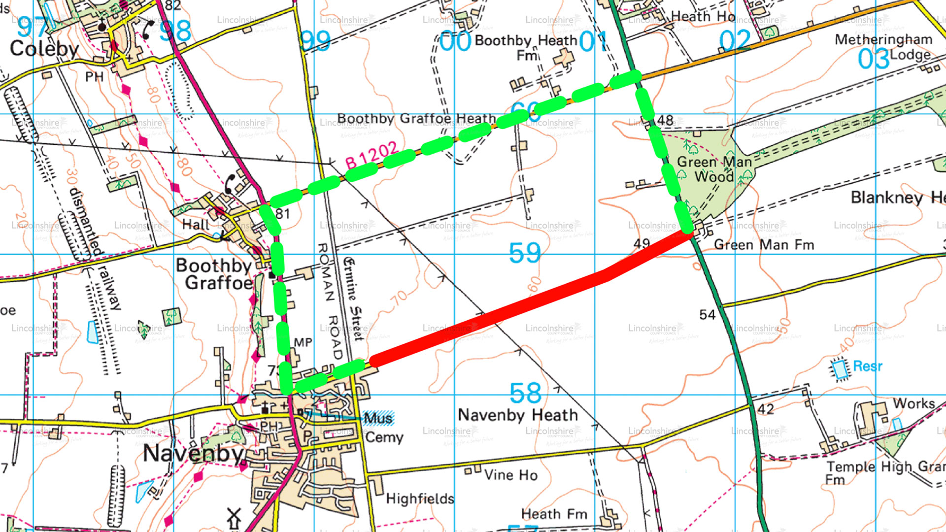 Diversion Route - C3 Green Man Road, Navenby