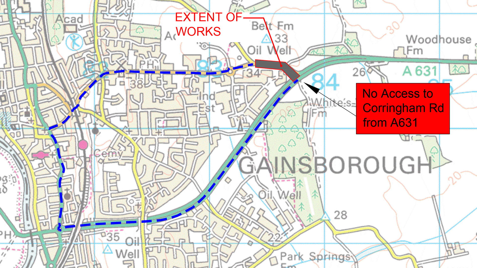 Diversion Route - Corringham Road