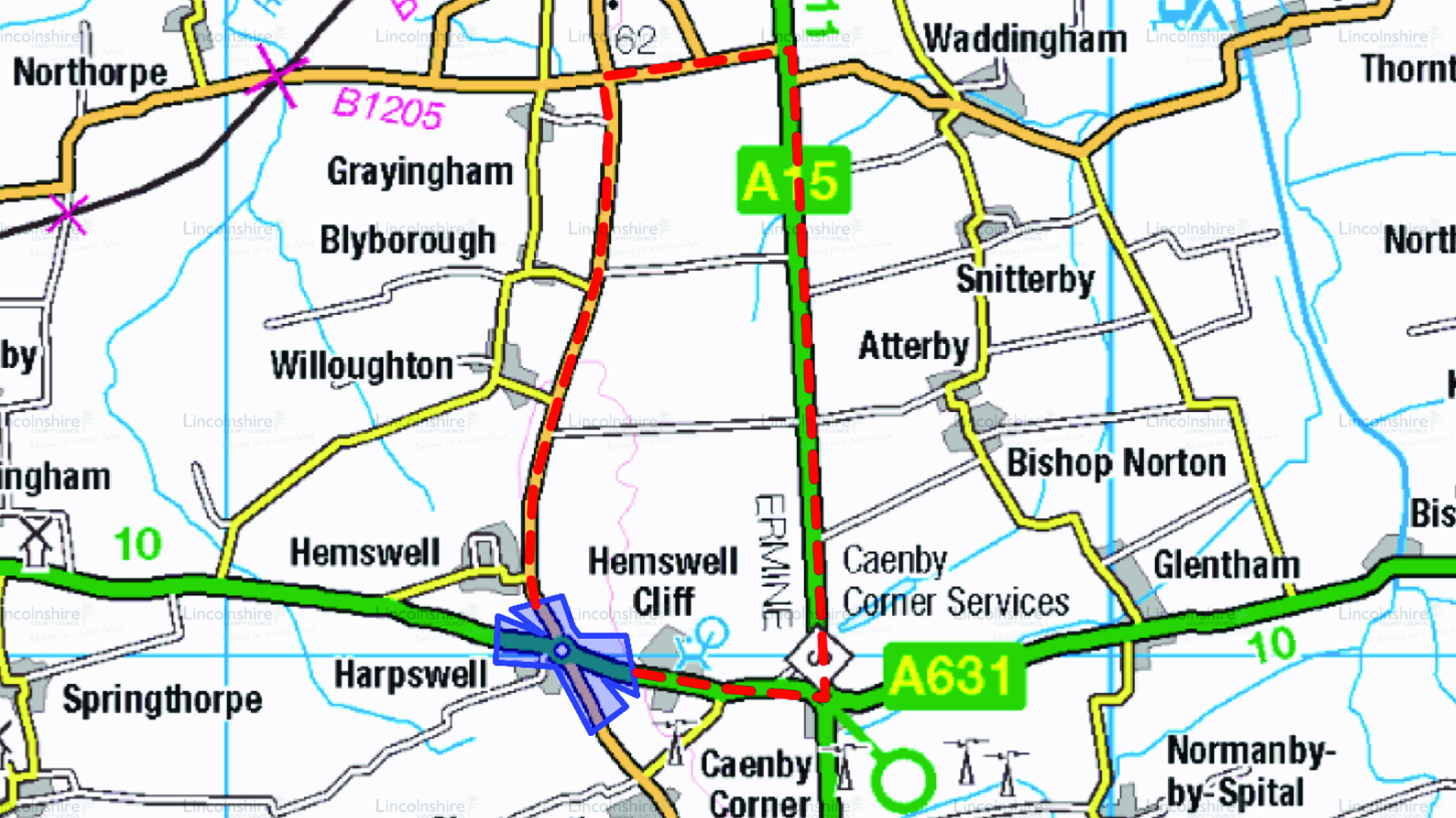 Diversion Route - Harpswell B1398