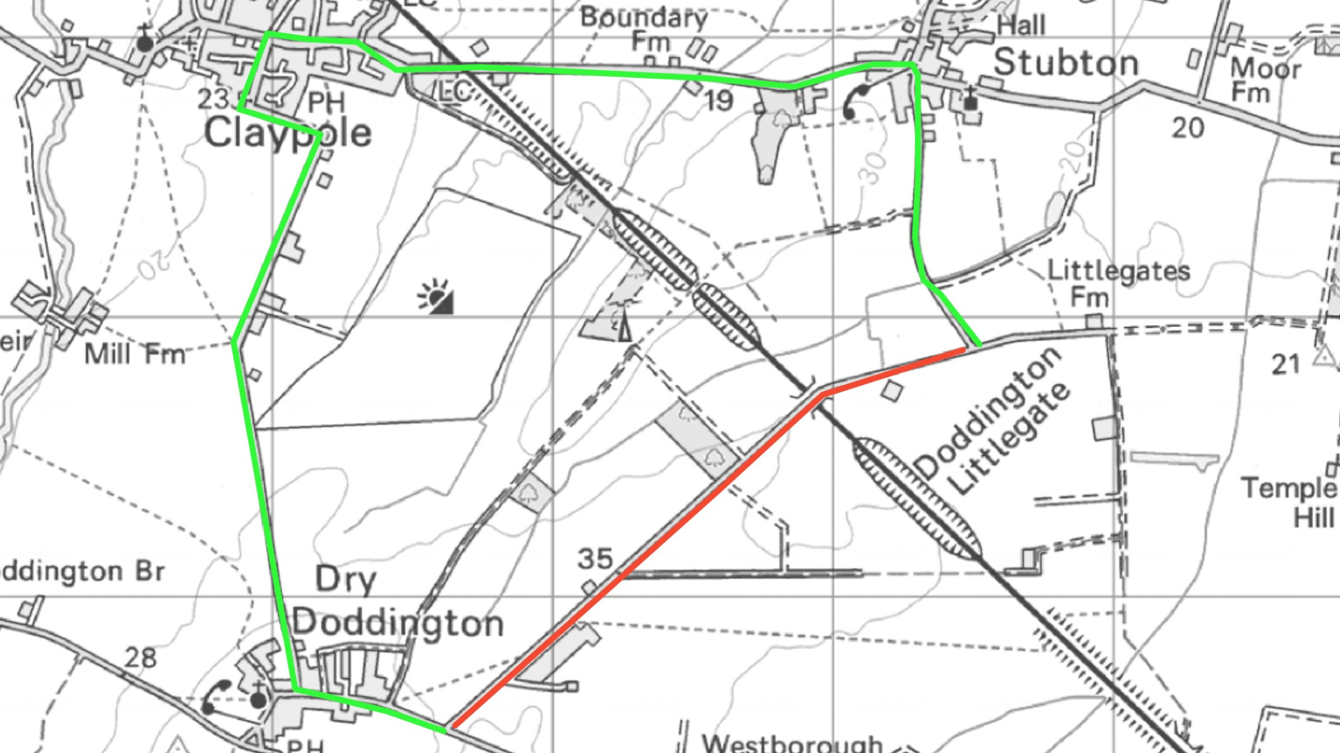 The diversion route for the roadworks.