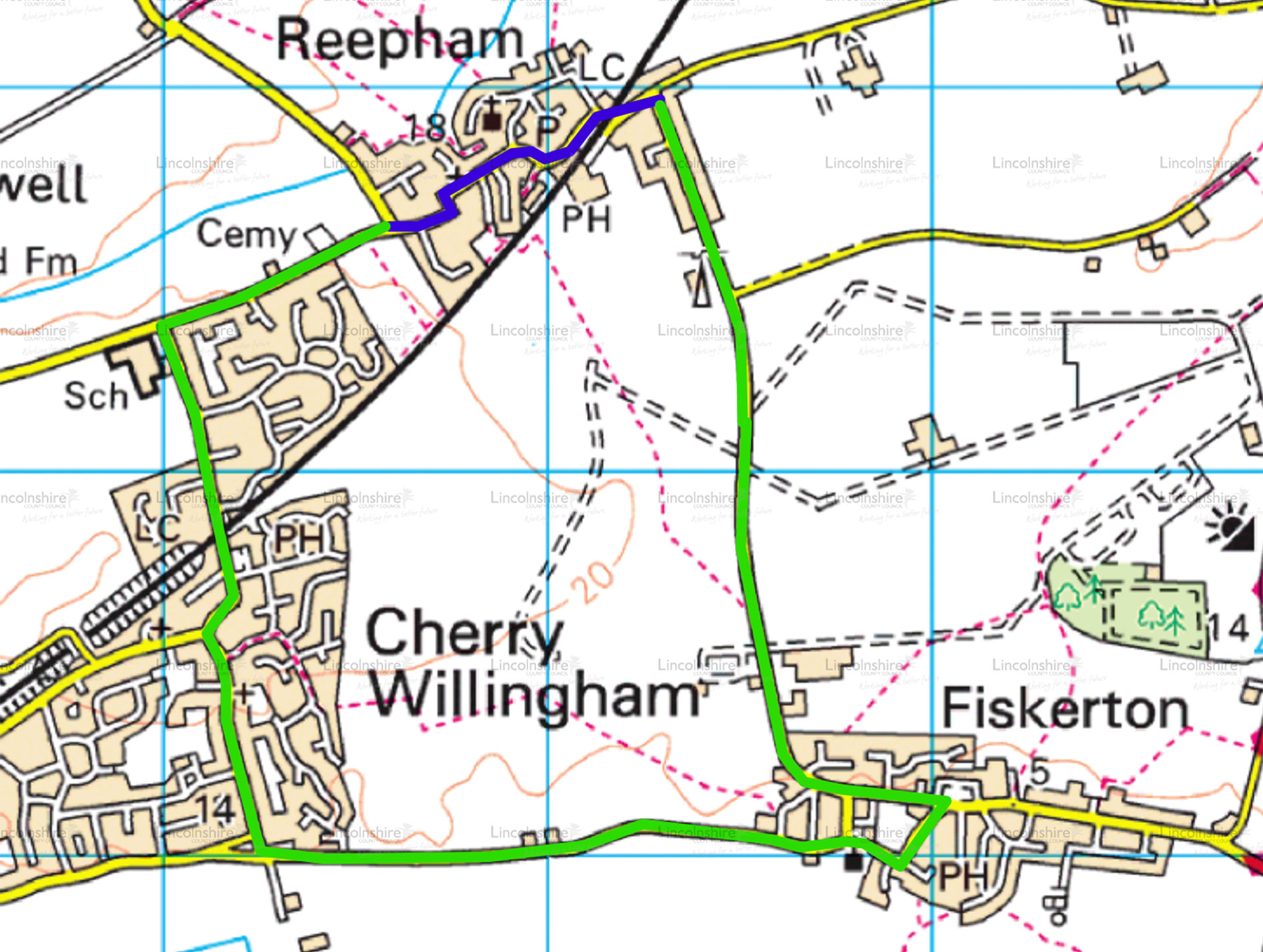 High Street and Station Road, Reepham - Road Closure Plan