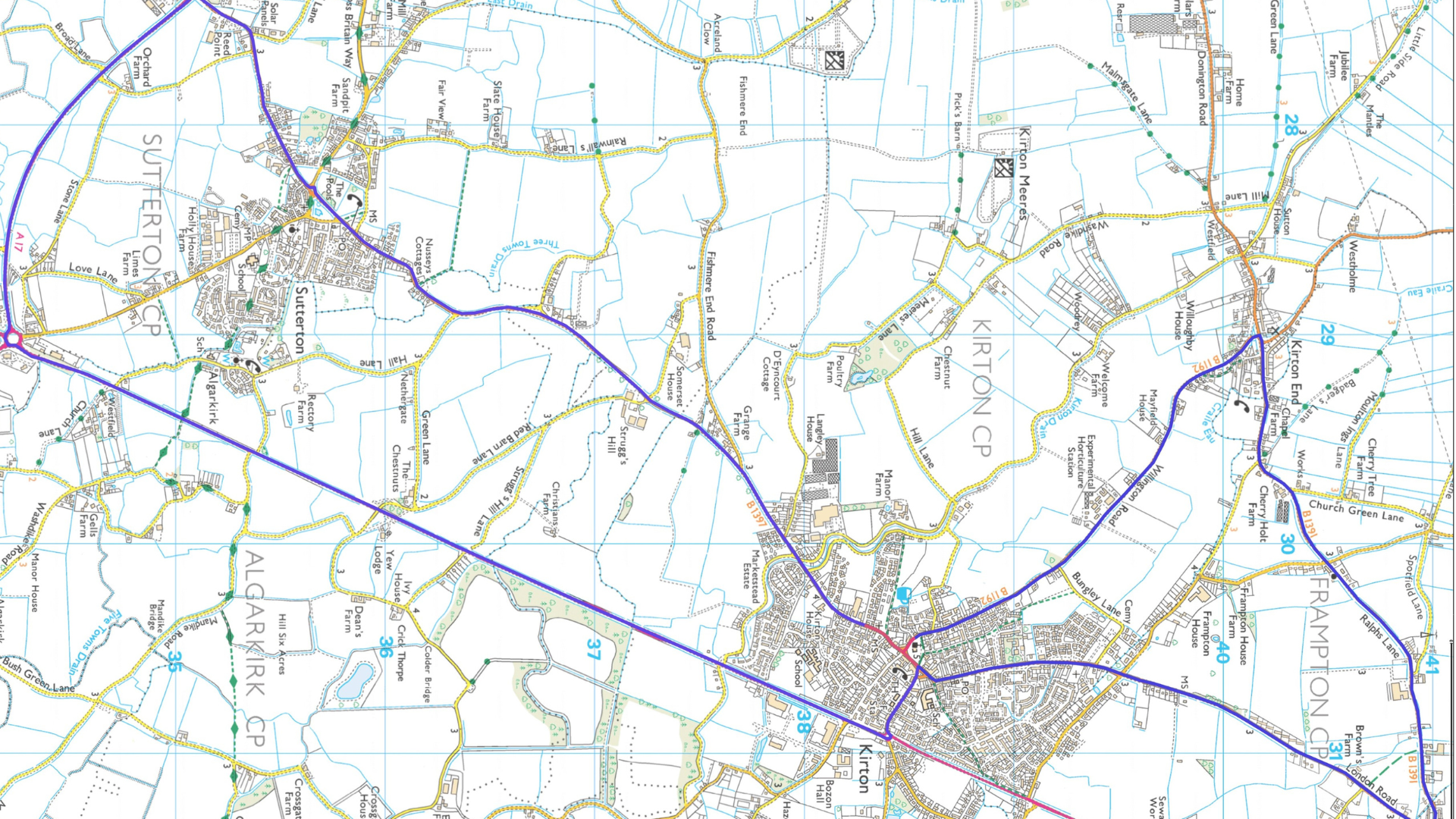 The diversion route for the works