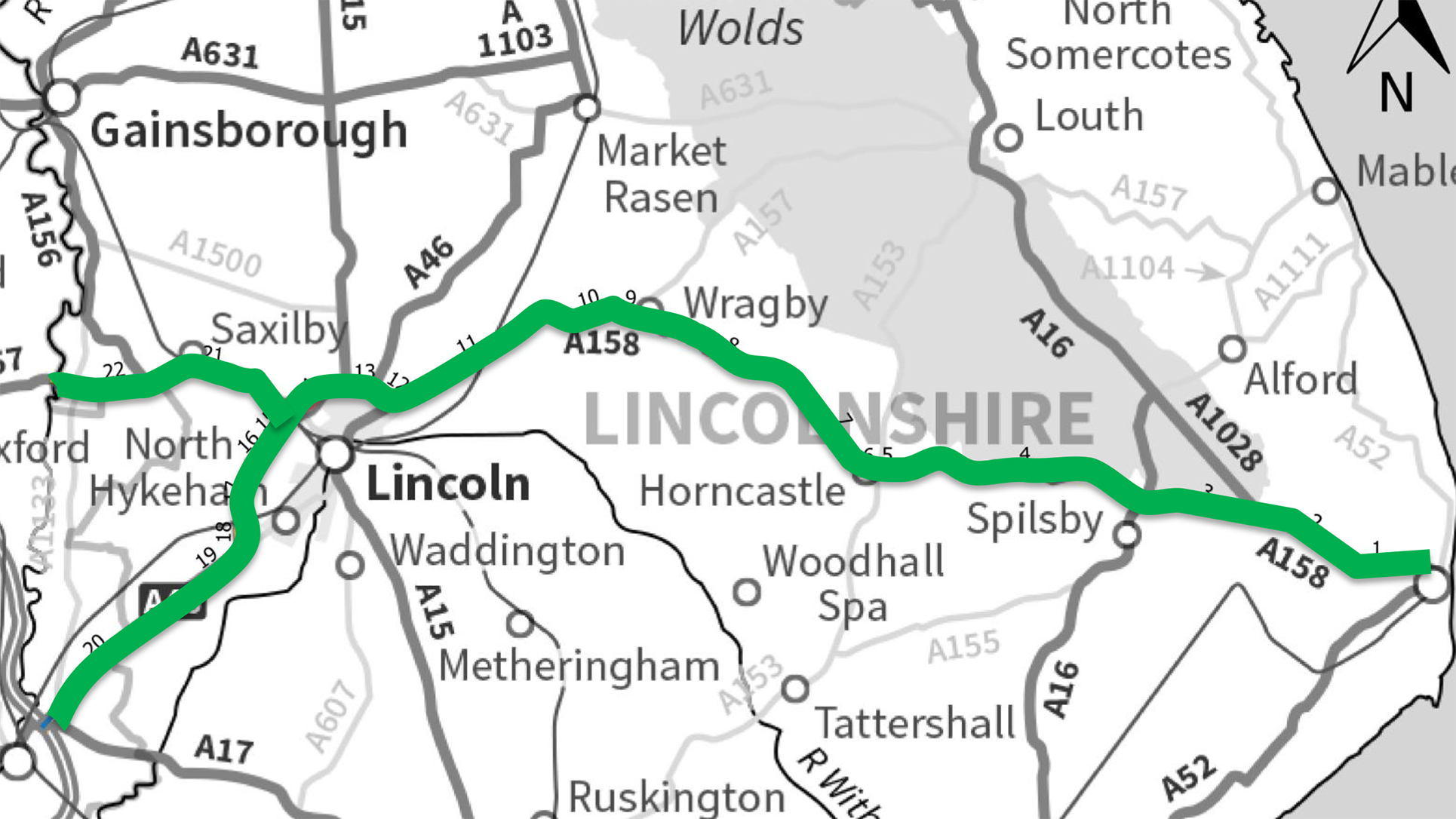 Lincolnshire coastal highway corridor