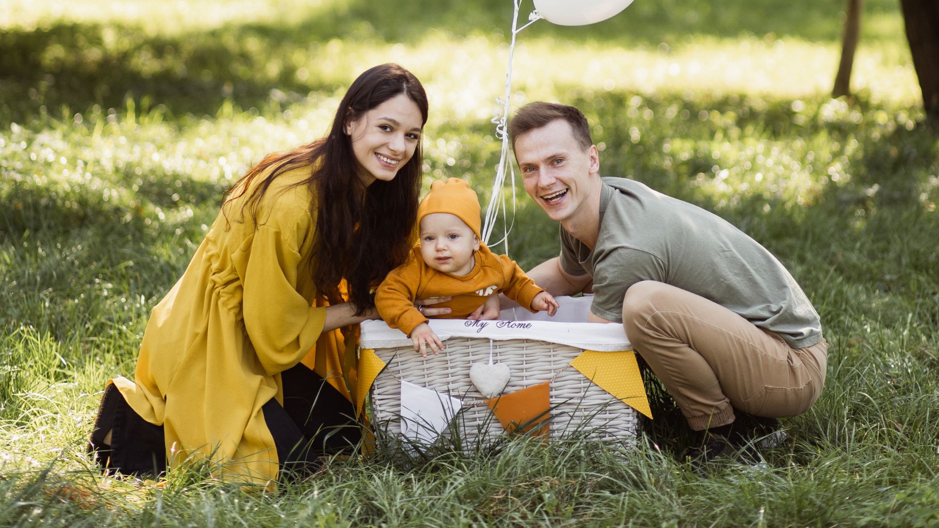 Mother and father with their baby