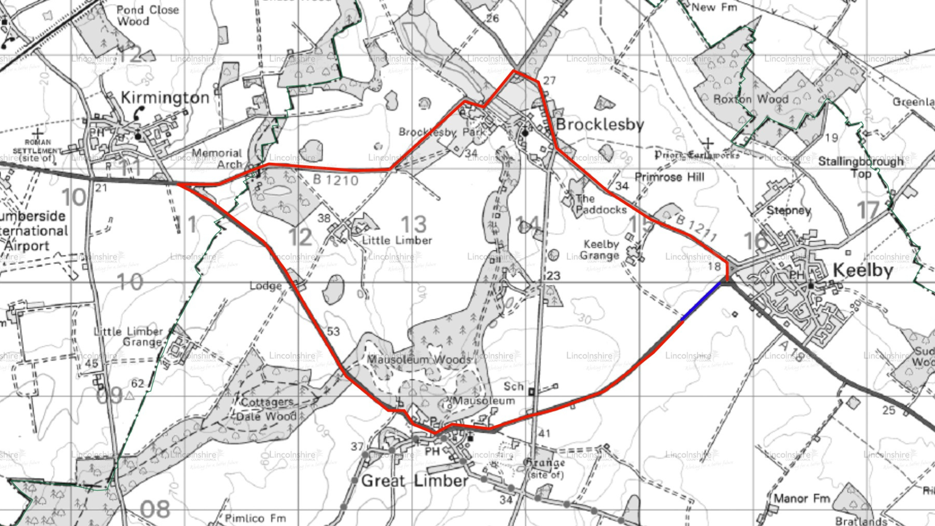 A map of Keelby Road diversion plan