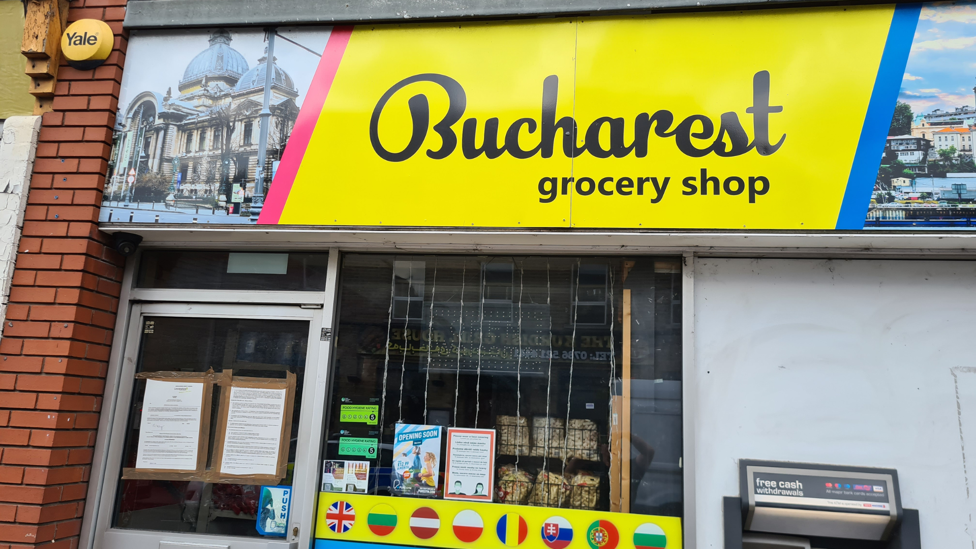 A corner shop called Bucharest in a town