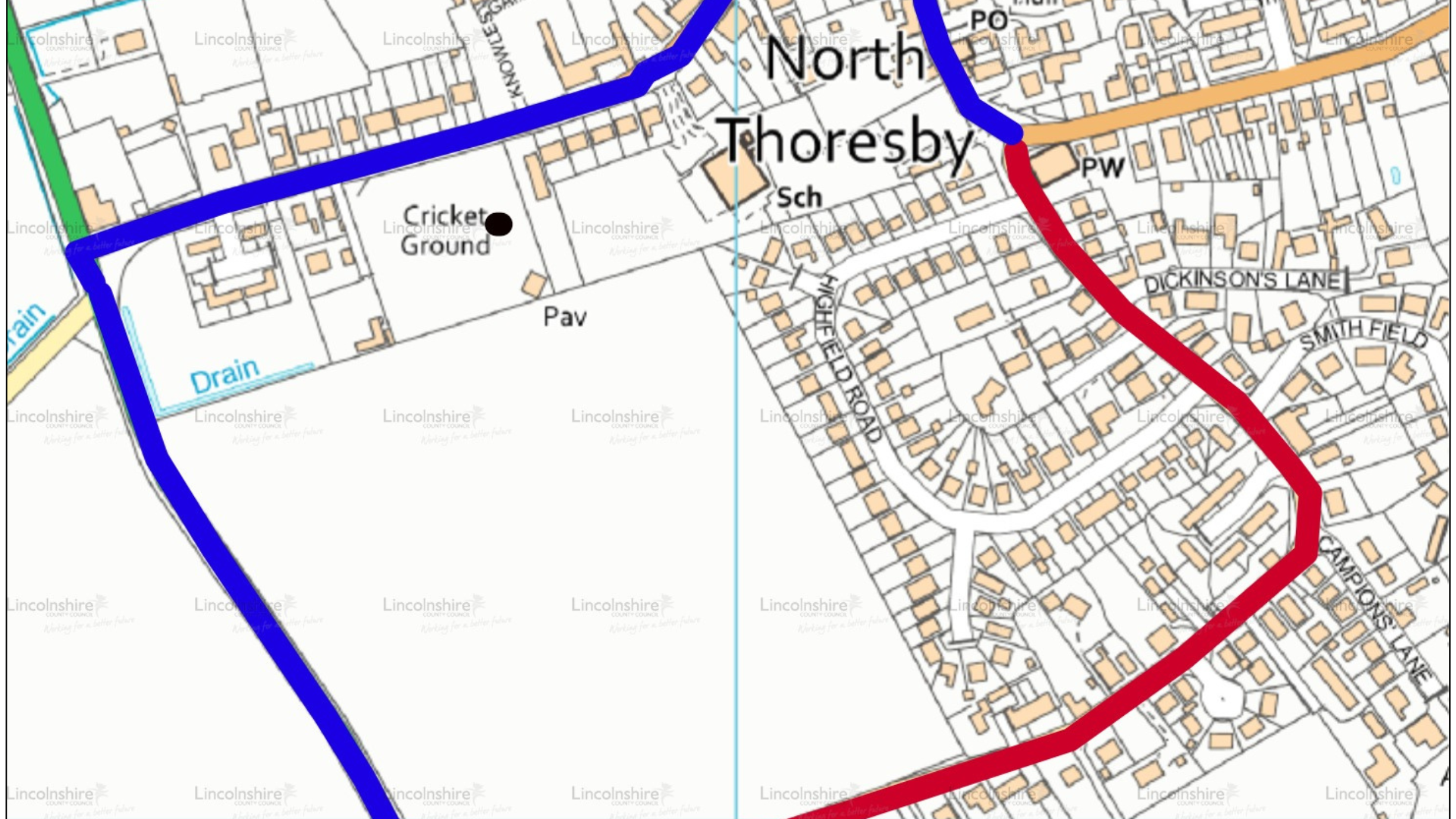The diversion route for the North Thoresby works