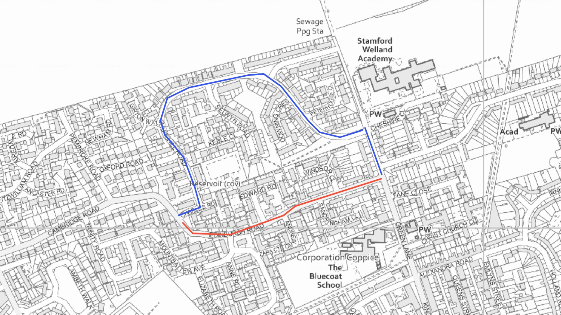 The diversion route for Edinburgh Road's footpath improvement
