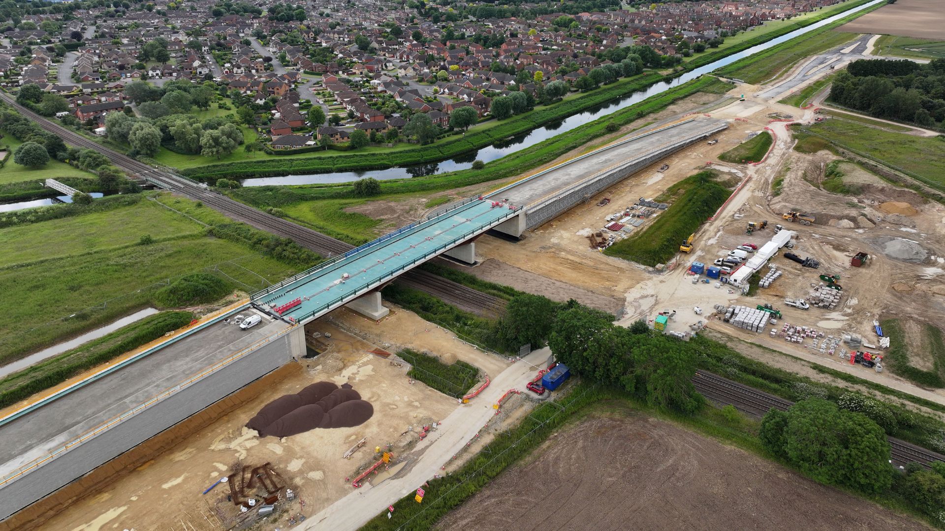 An overhead view of Spalding Western Relief Road