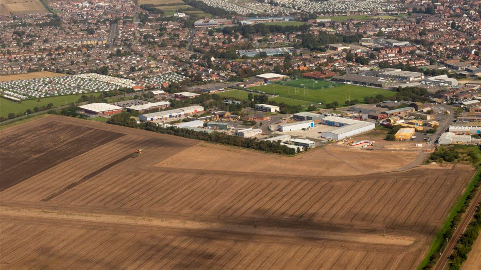 An overhead view of Skegness Business Park