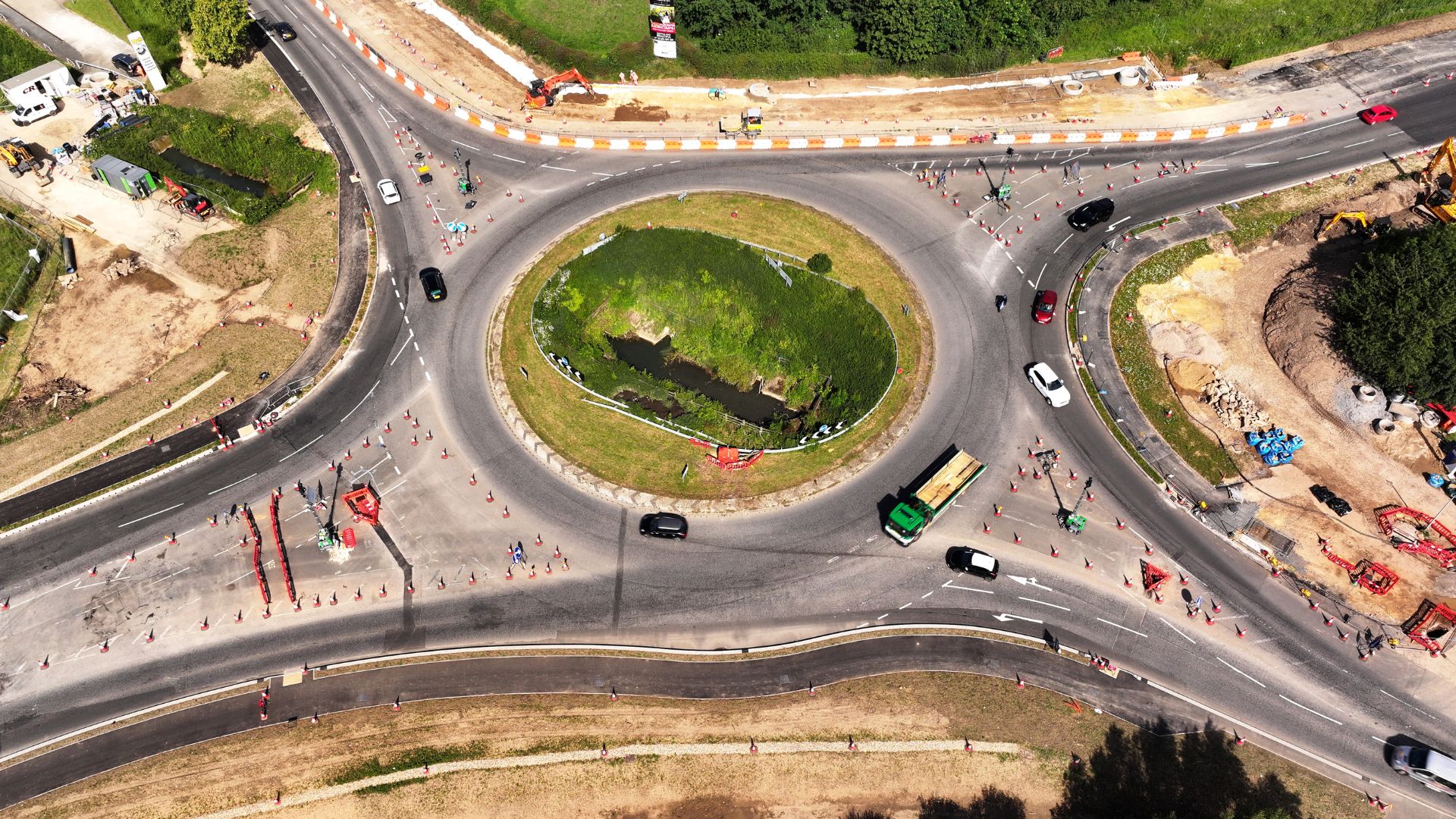 An overhead view of the Springfield Roundabout
