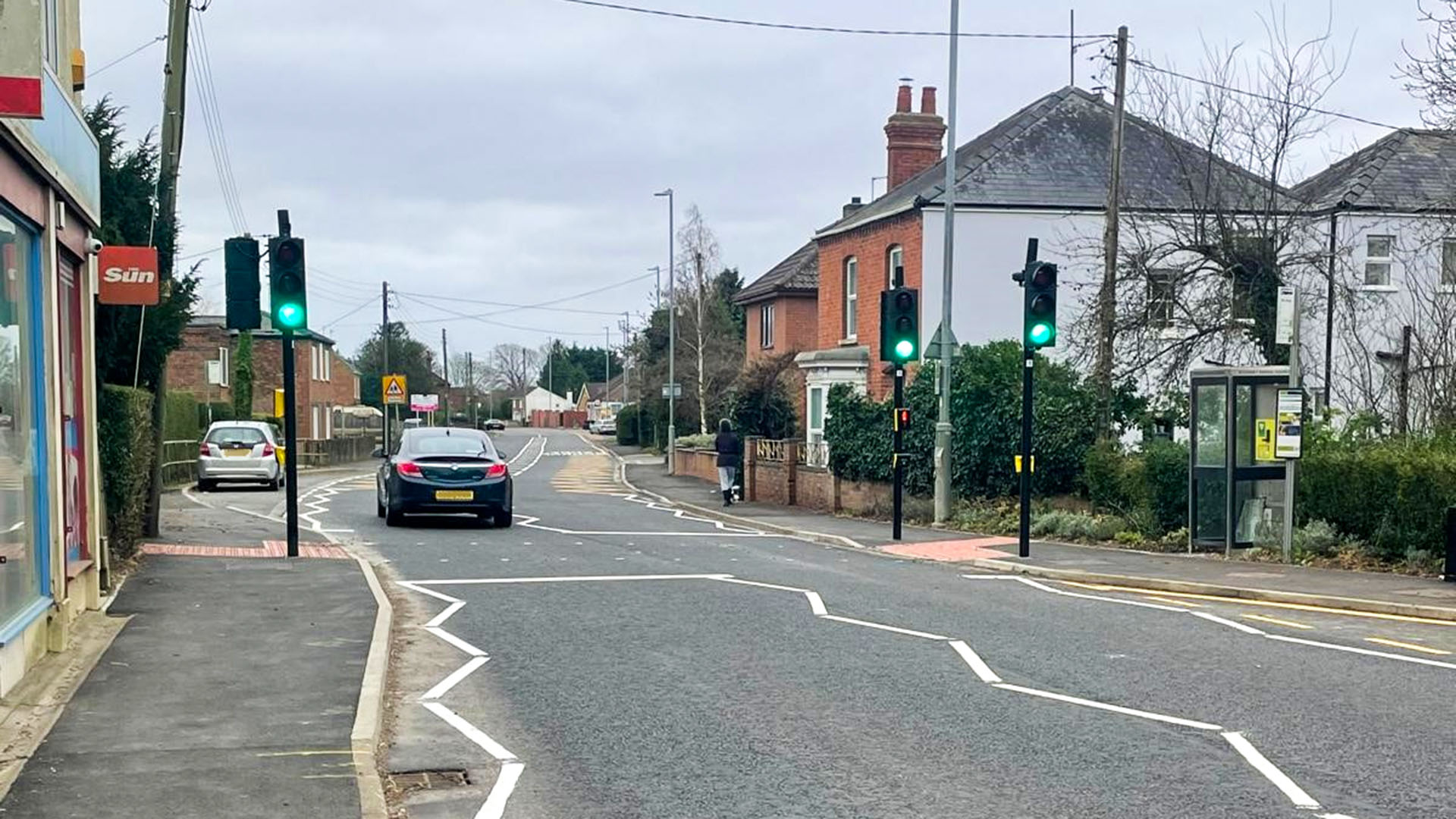 Photo of the new Stickney pedestrian crossing