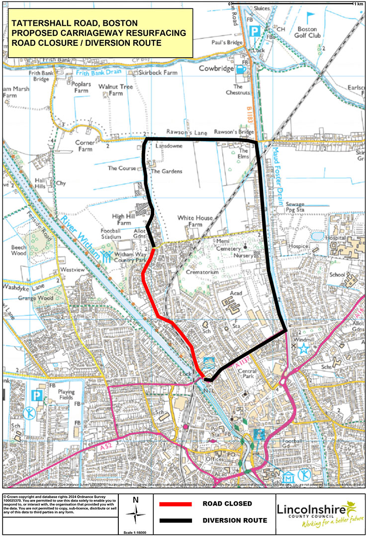 Tattershall Road Boston diversion route