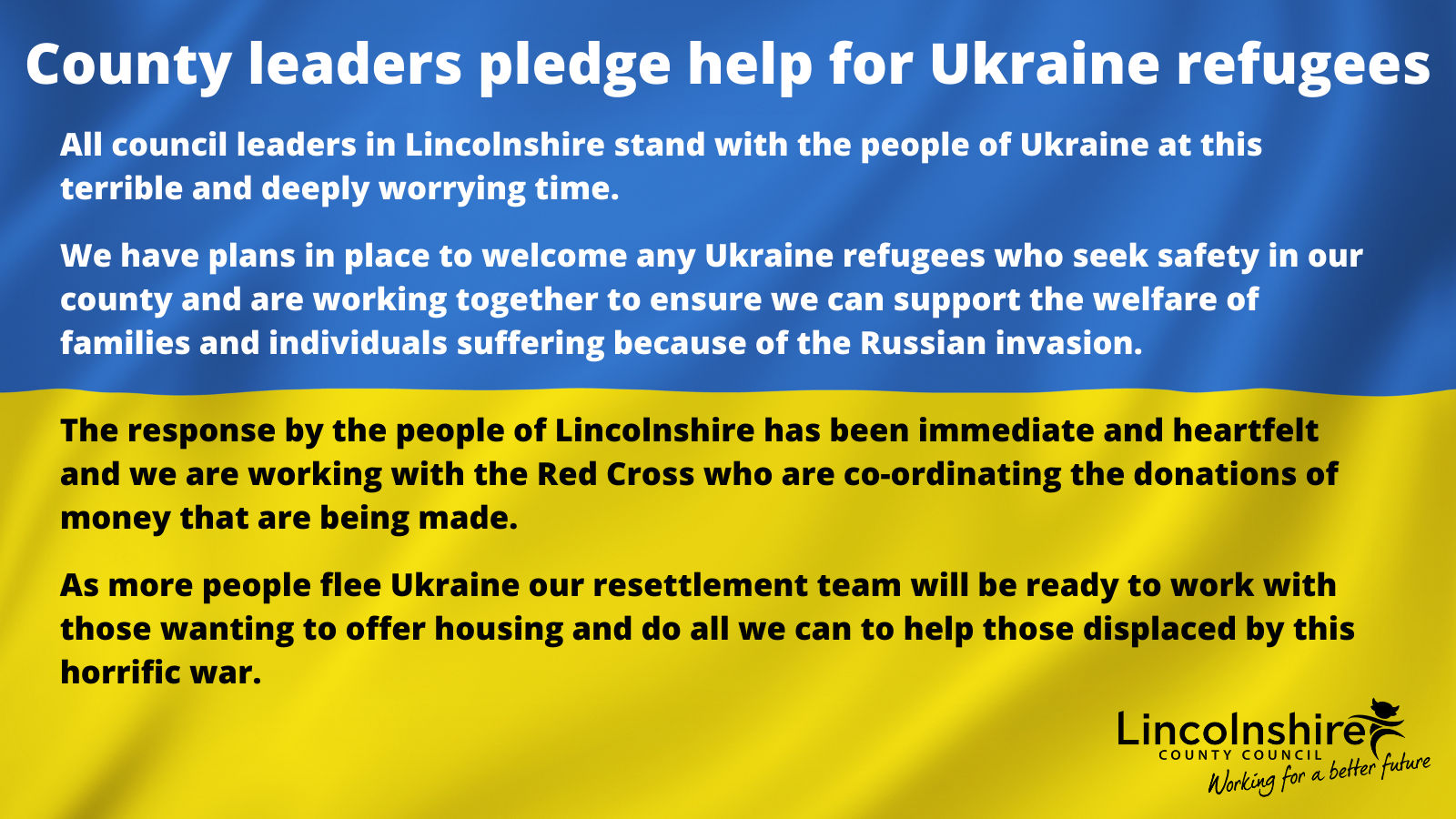 Ukraine refugees message