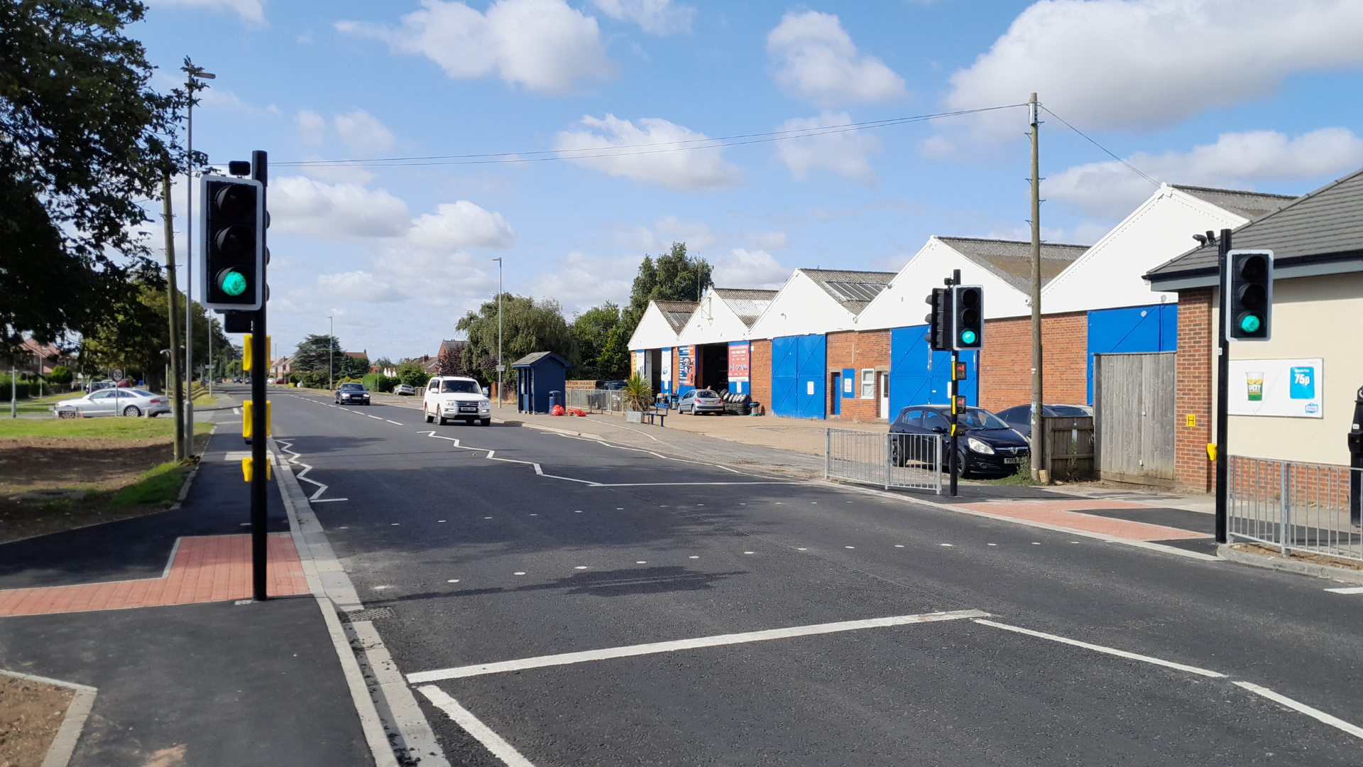 A picture of the new crossing at Wyberton