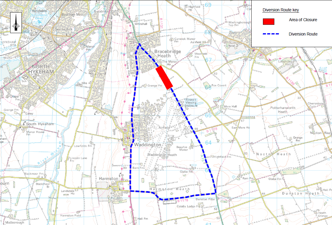 Weekend road closures planned for Sleaford Road Lincolnshire